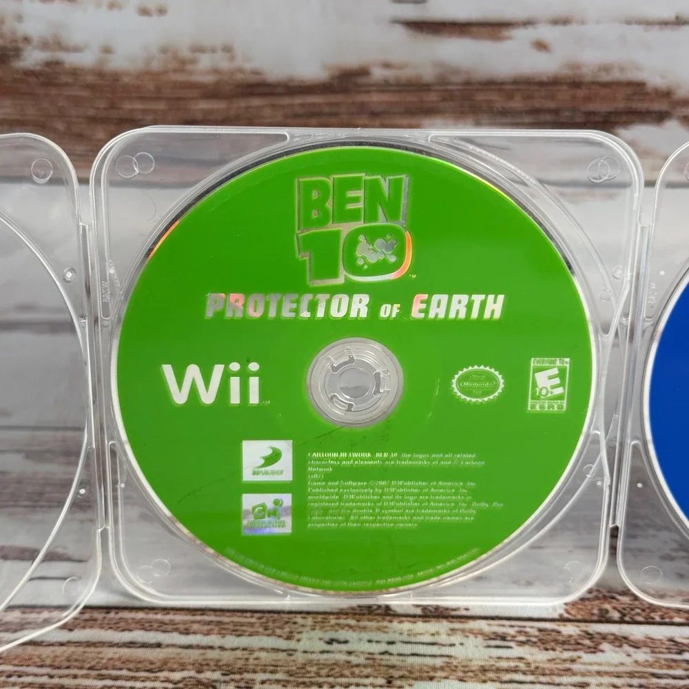 Ben 10 Protector of Earth & Alien Force Nintendo Wii Game Lot Discs Used